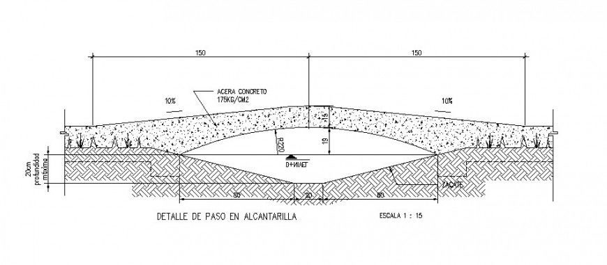 Step water sewer and landscaping structure cad drawing details dwg file