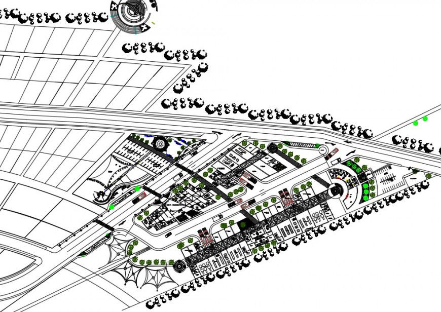 Stockpiles Center Project DWG file in Autocad format