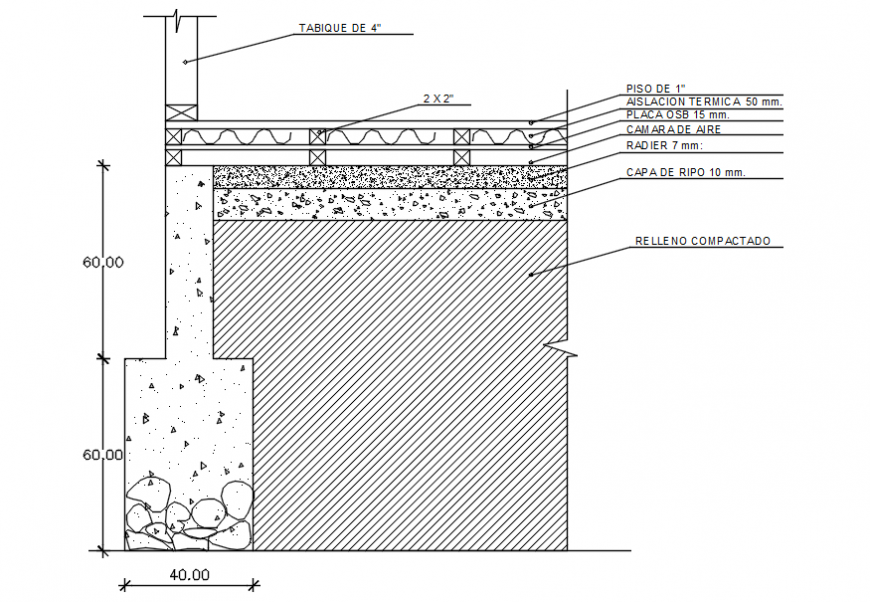 Stone masonry and RCC structural units detailing in autocad file