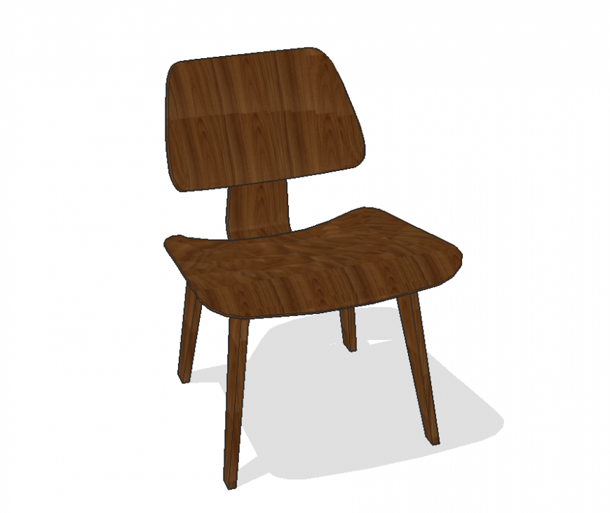 Stool detail 3d model layout sketch-up file