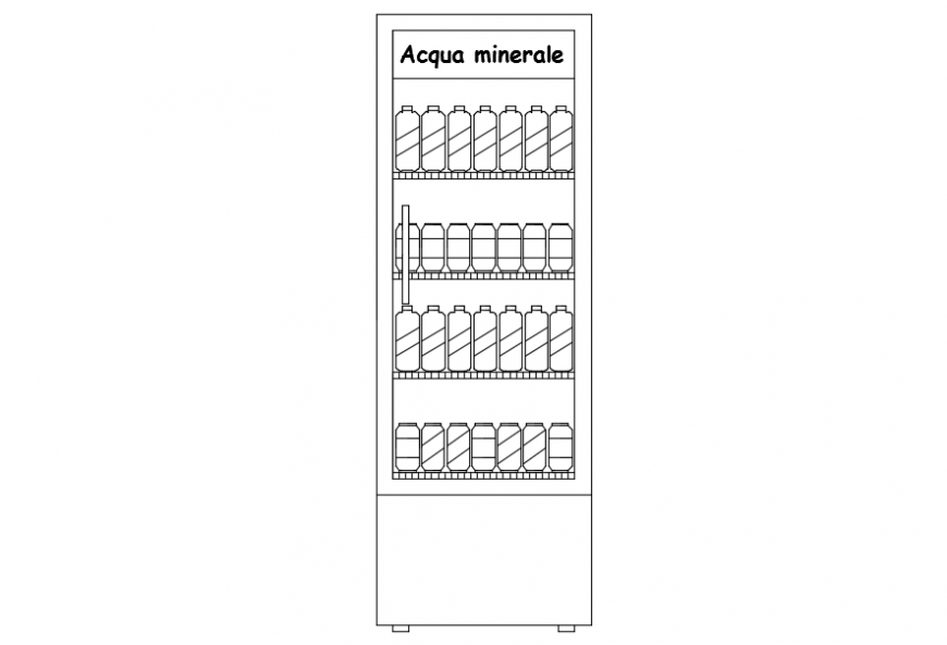 Storage unit container front elevation detail dwg file