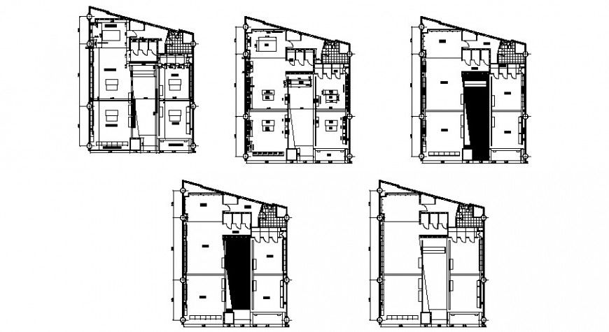 Store details plan drawing 2d view software autocad file