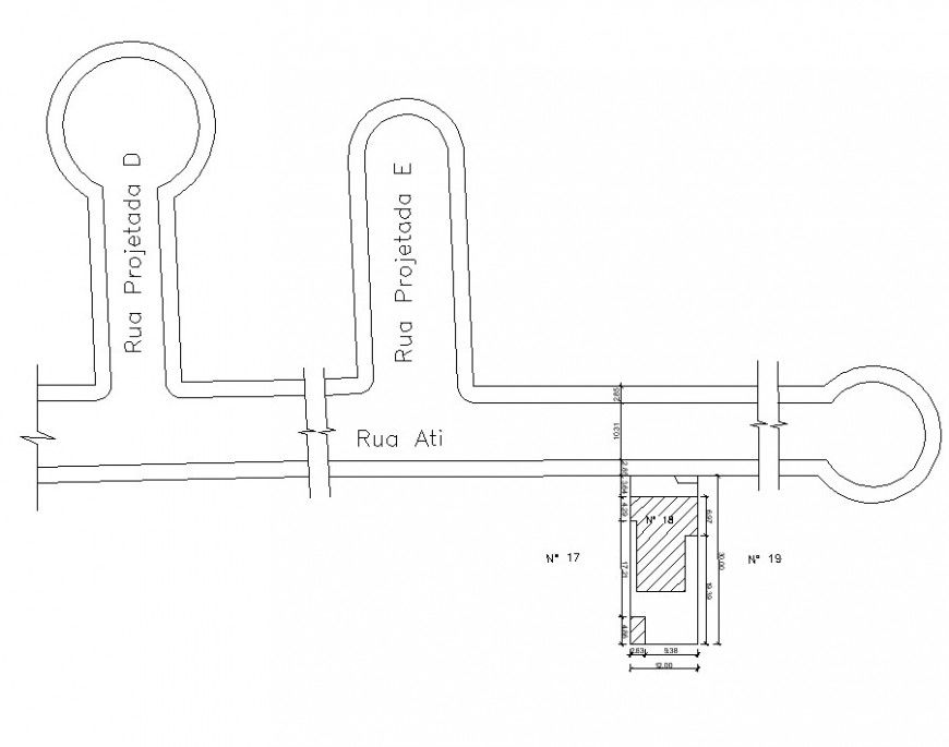 Street construction structural plan 2d view layout file in dwg format