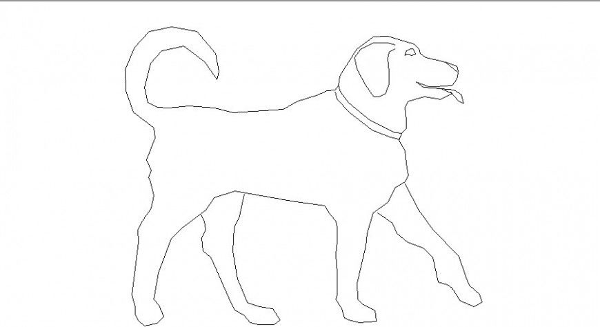 Street dog side elevation cad block details dwg file