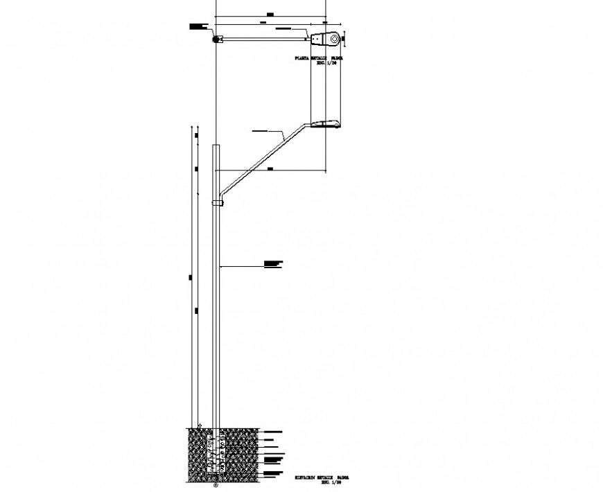 Street light design drawing in dwg file.