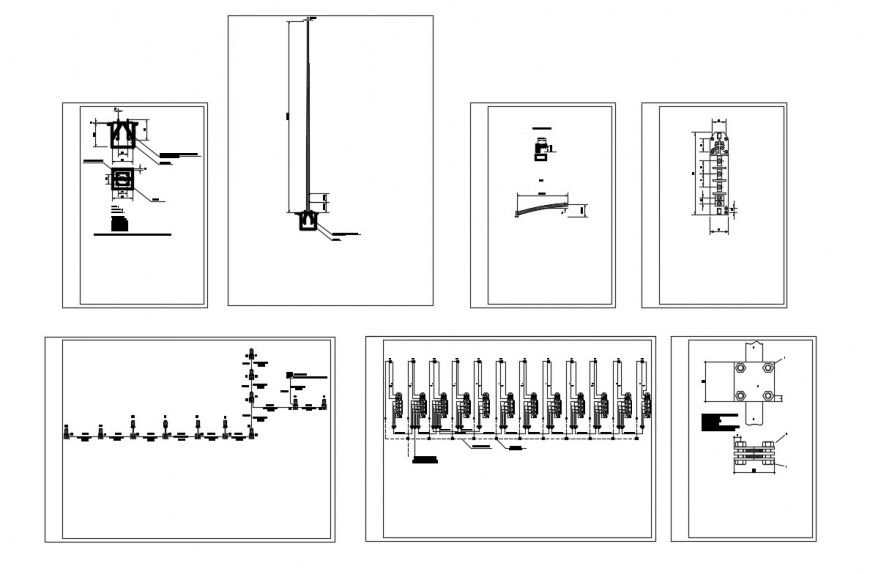  Street Light Pole Plan & Installation Details DWG | Cadbull