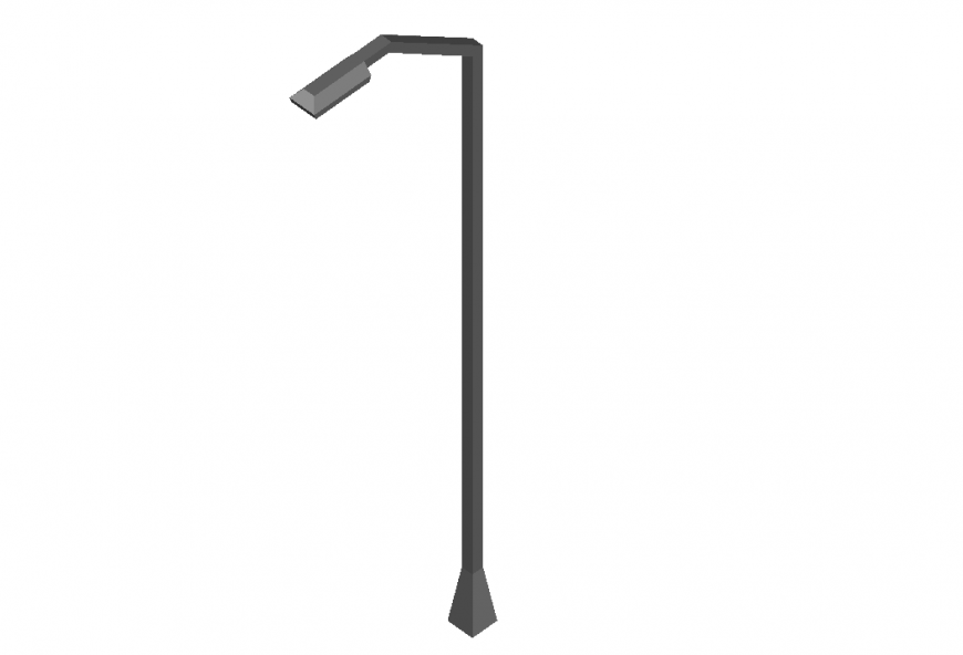 Street light single detail dwg file