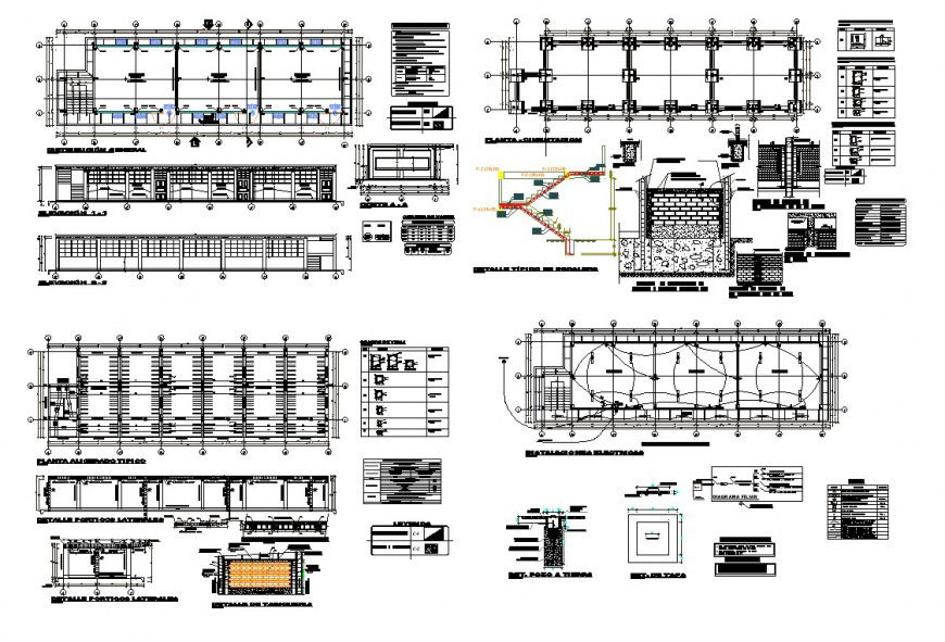 Structural and electrical house plan autocad file