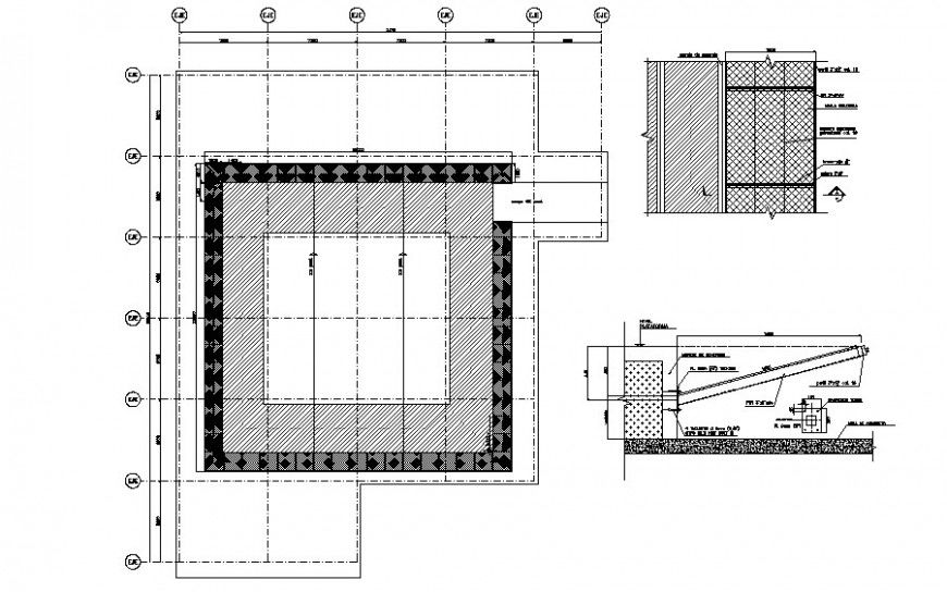 Structural blocks drawings details plan and section Autocad file