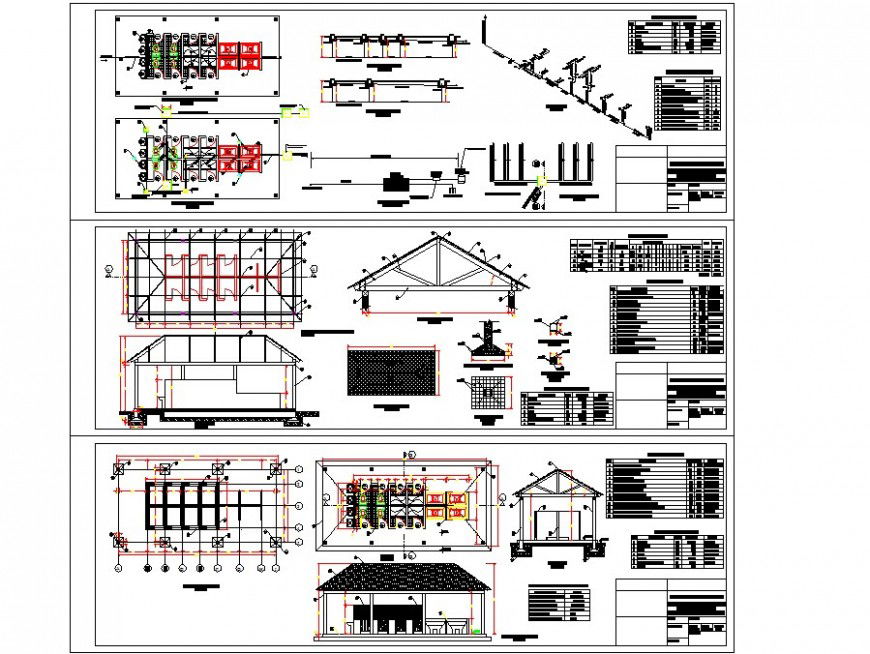 Structural building planning autocad file