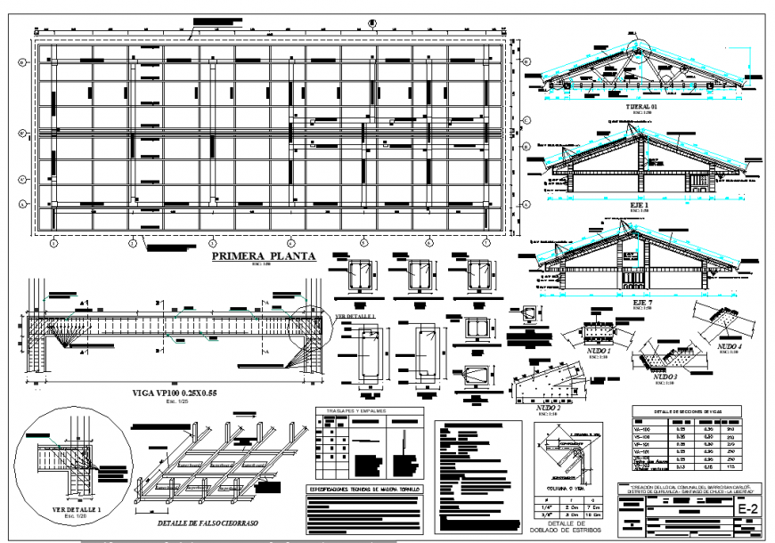 Structural commercial building plan layout file
