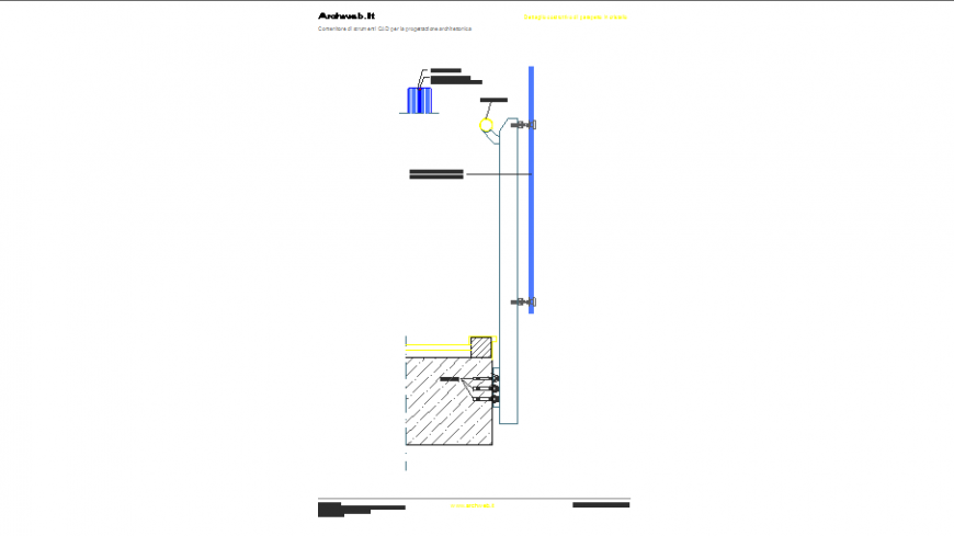 Structural crystal parapet drawing cad drawing details dwg file