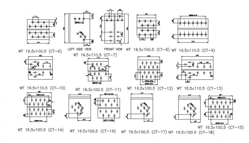 Structural design drawings detail 2d view autocad file