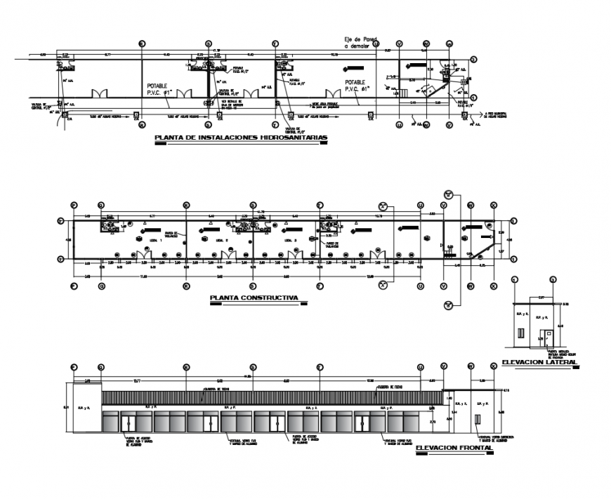 Structural design view and construction detail dwg file, Autocad format