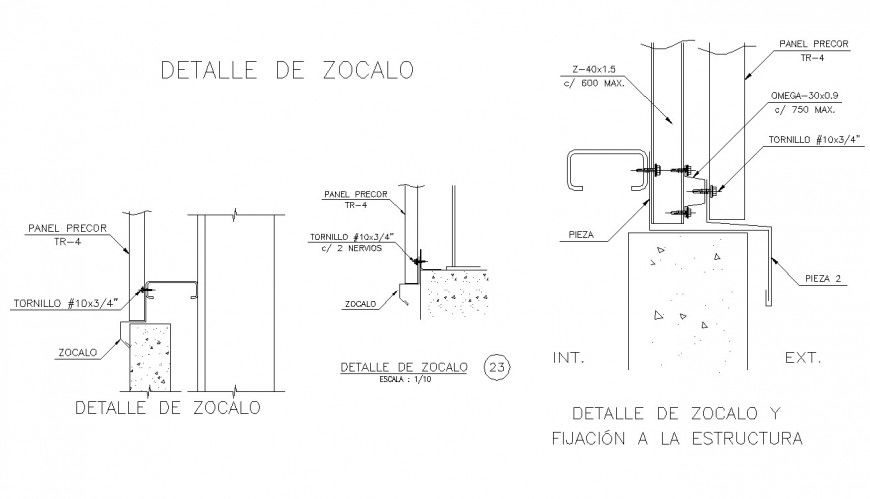 Structure detail 2d view CAD construction block layout autocad file