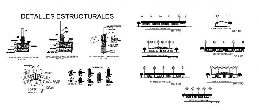 Structural detail drawing in dwg AutoCAD file.