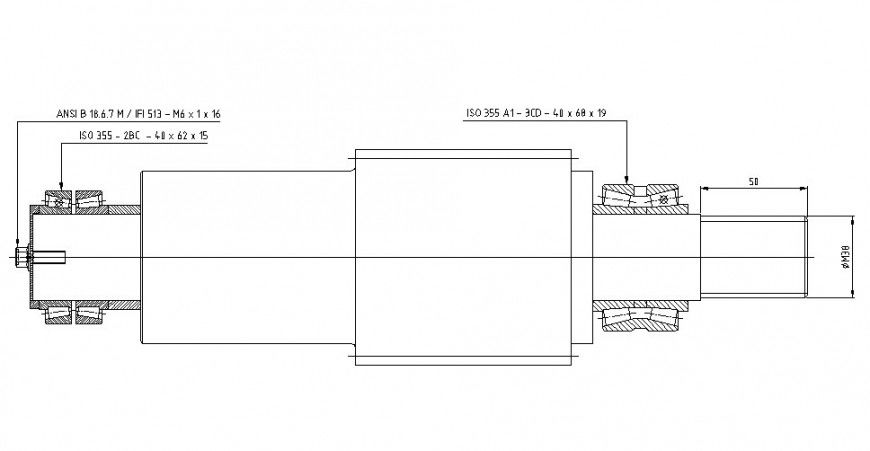 Structural detail of support design in autocade
