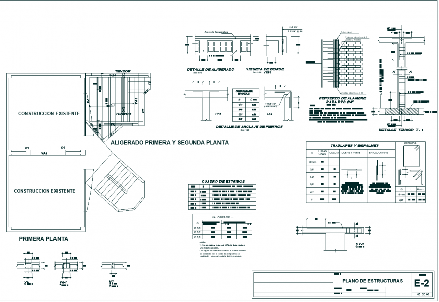 Structural drawing of shop in dwg file.