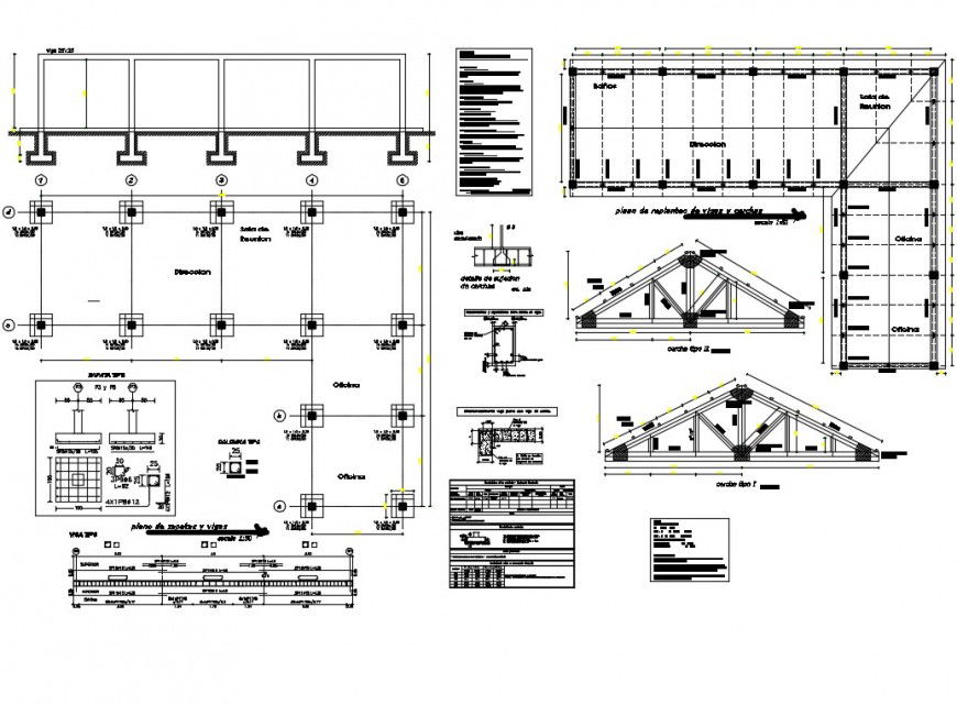 Structural foundation plan dwg file