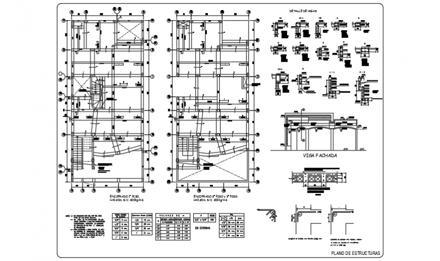 Structural layout plan of residential family housing design drawing