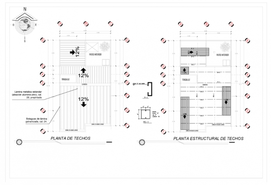 Structural Roofing layout Plan design of progressive development House project