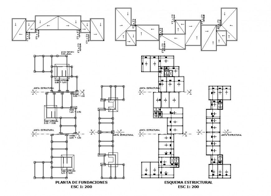 Structural scheme plan autocad file