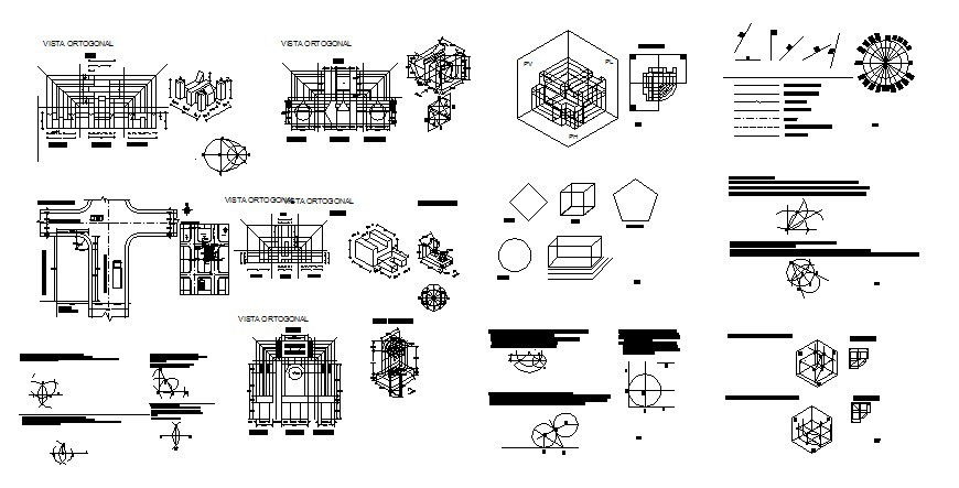 Structural units detail 2d drawing in autocad
