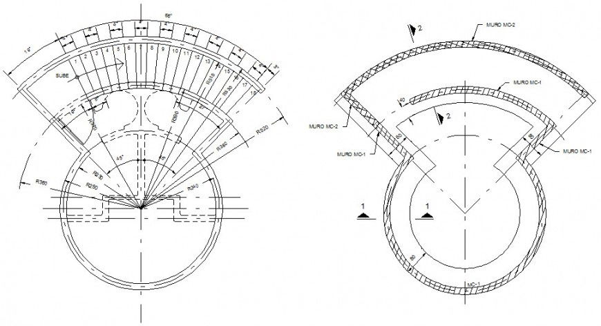 Structural units details drawing a plan in Autocad