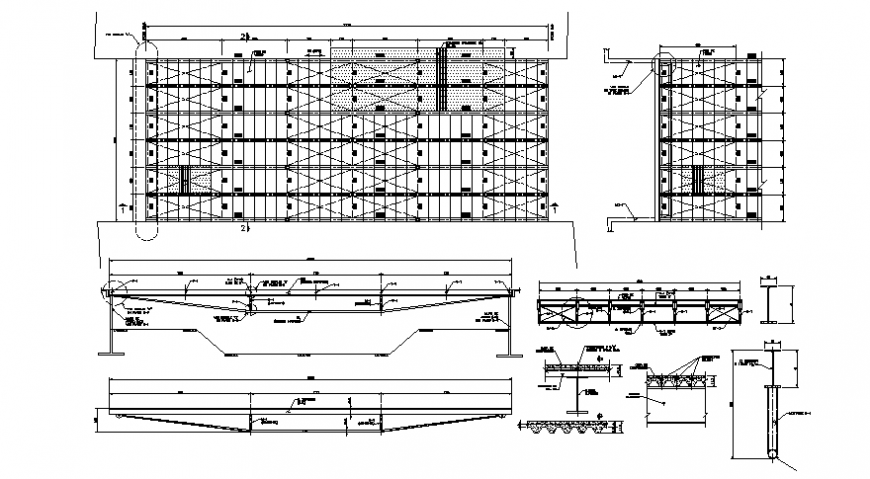 Structural units drawings 2d view construction blocks dwg autocad file