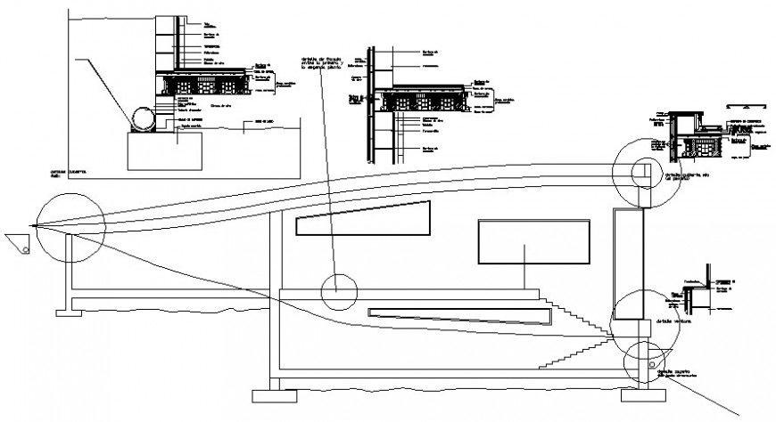 Structural units sectional blocks drawing in autocad software
