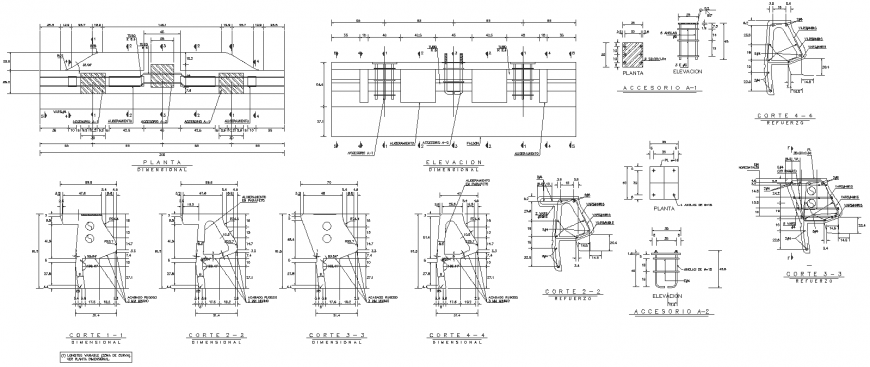 Structural working drawings of joinery and foundation.