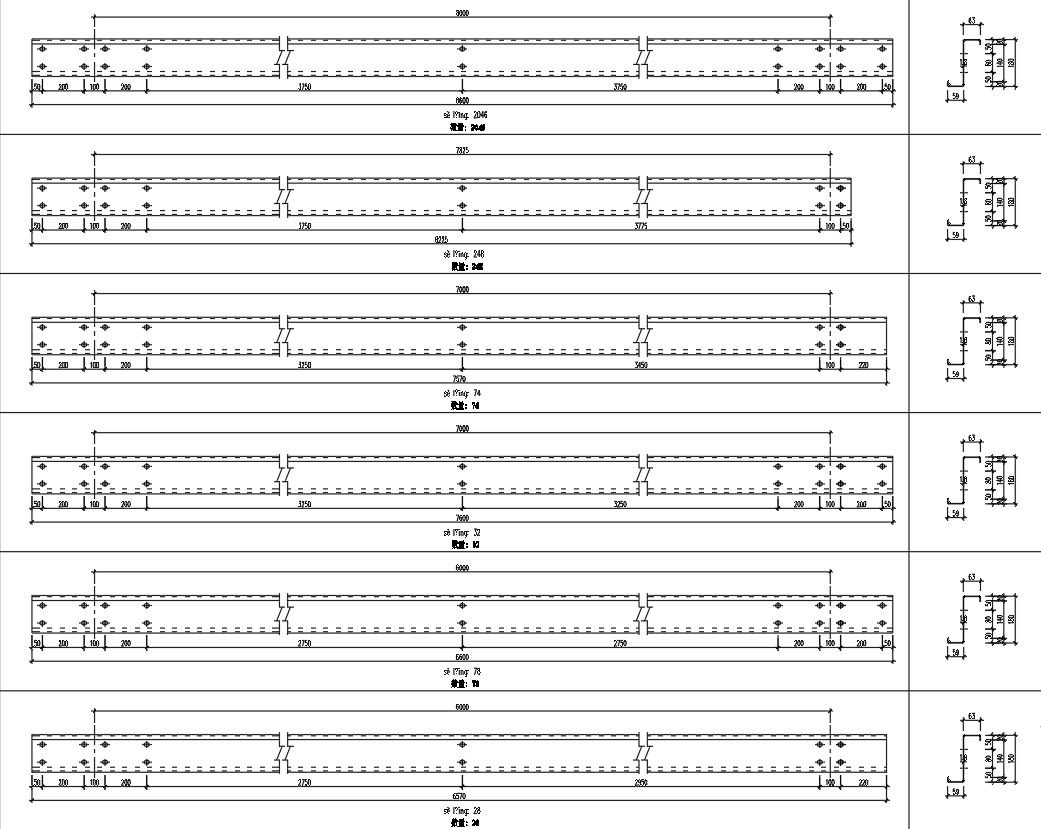 structure Framing plan details in AutoCAD, dwg file.