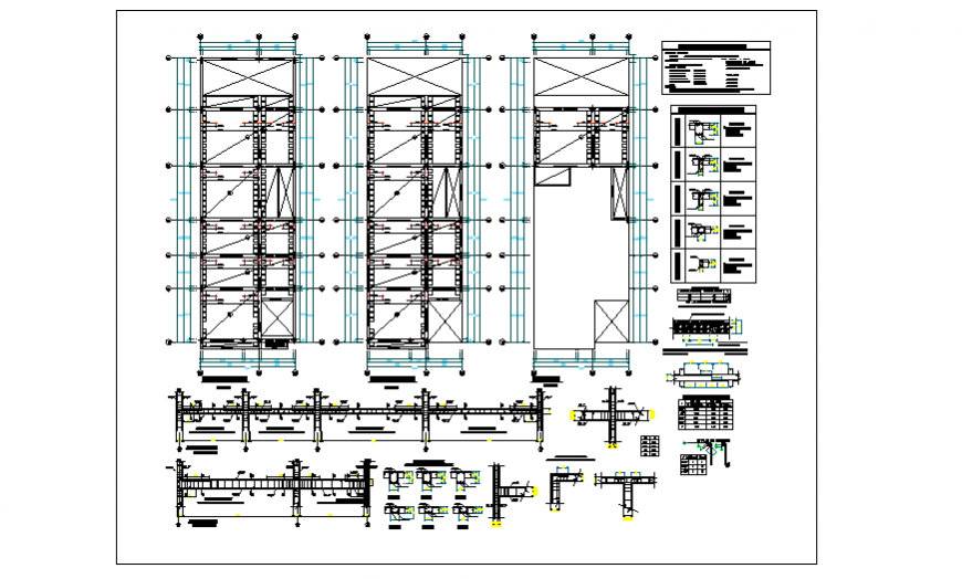 Structure design drawing of single family house design drawing