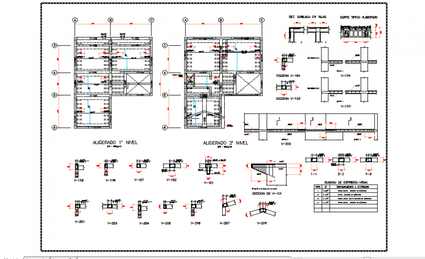 Structure design of Single family home design drawing