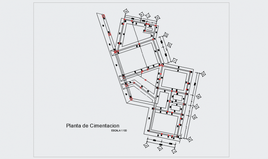 Structure design of plot plan design drawing for modern house design