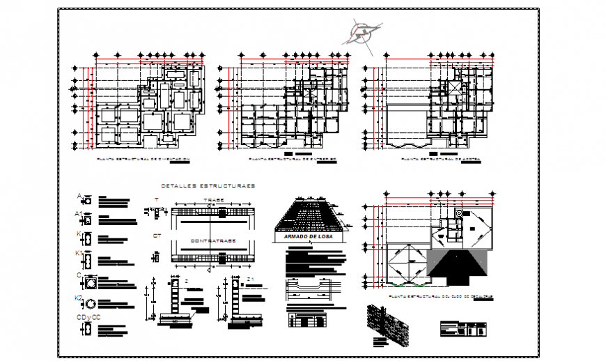 Structure detail design of residential house design drawing