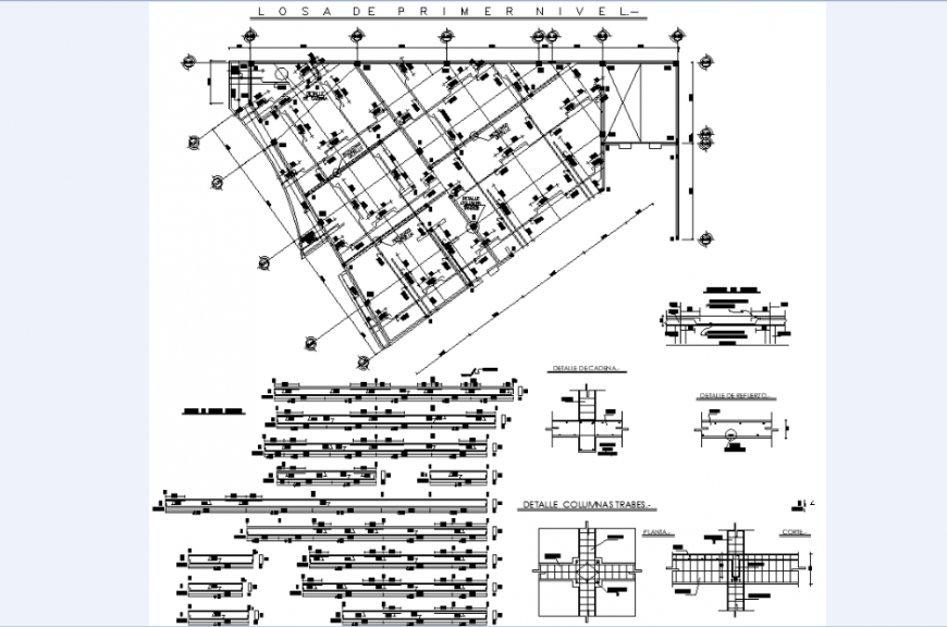 Structure Detail joinery drawing in dwg file .