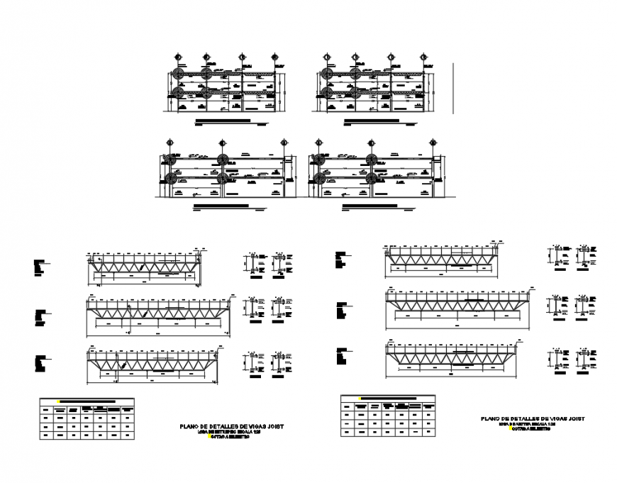 Structure details with joint plan and column and beam details dwg file