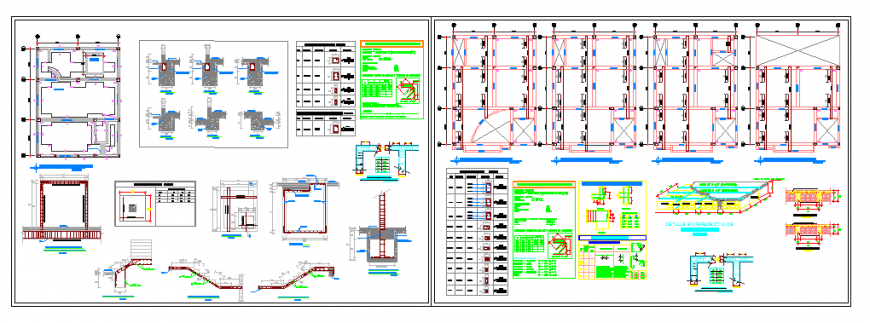 Structure drawing of housing +commerce house design drawing