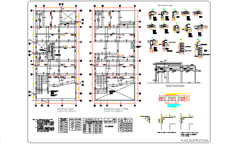 Structure drawing of family house design drawing