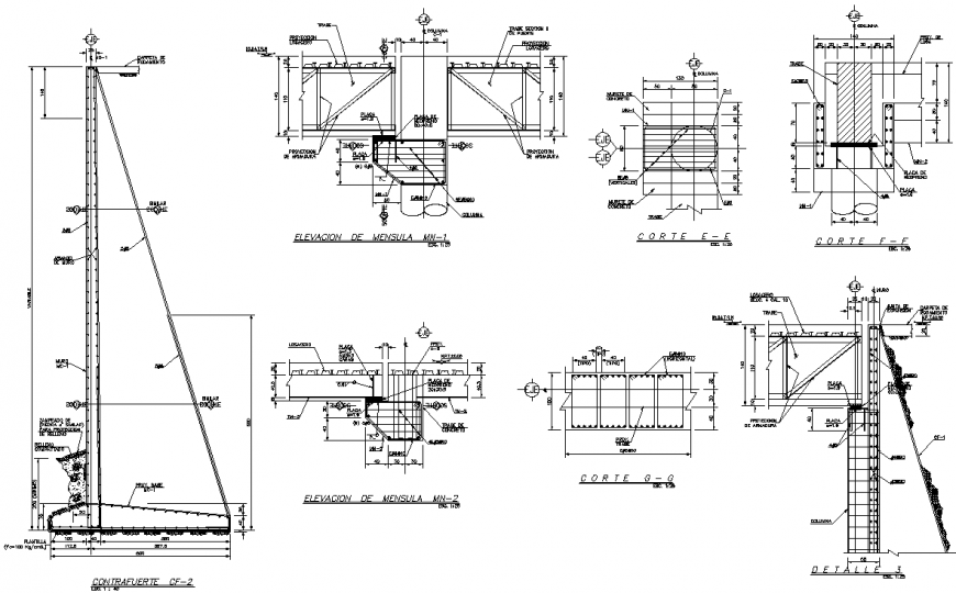 Structure drawing of joinery in dwg file.