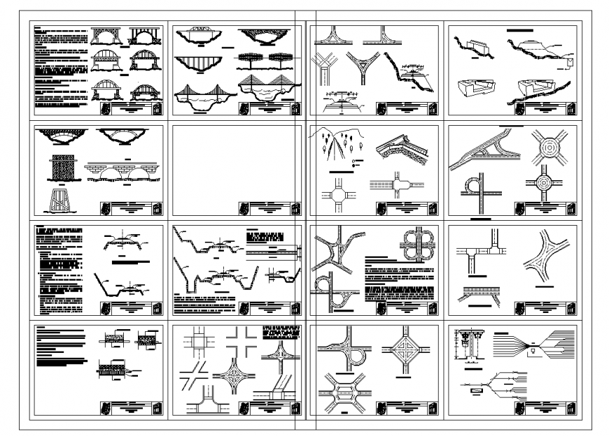 Structure of bridge and balcony elevation with plan dwg file