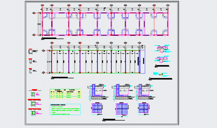 Structure plan design drawing of unique type plot area residence design drawing