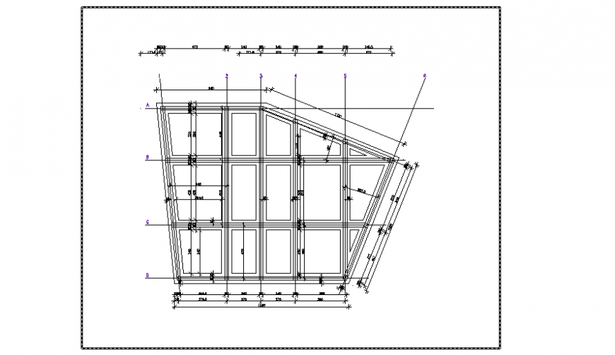 Structure plan design of duplex house design drawing