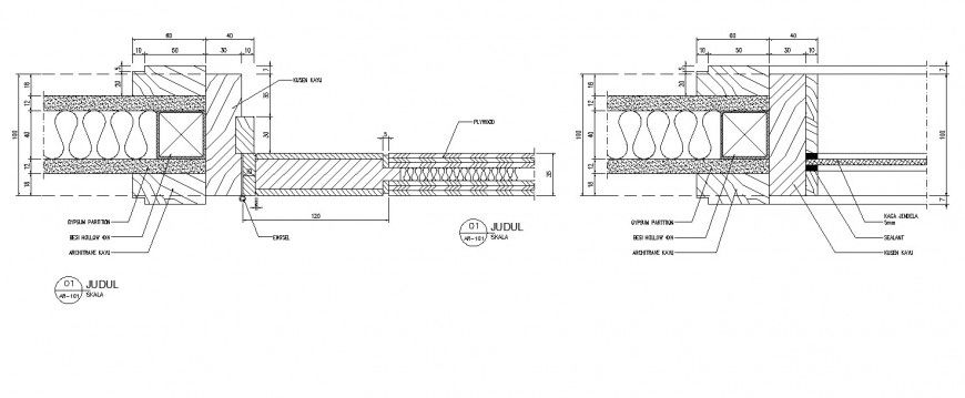 Structure sectional detail 2d view layout CAD structural blocks file in dwg format