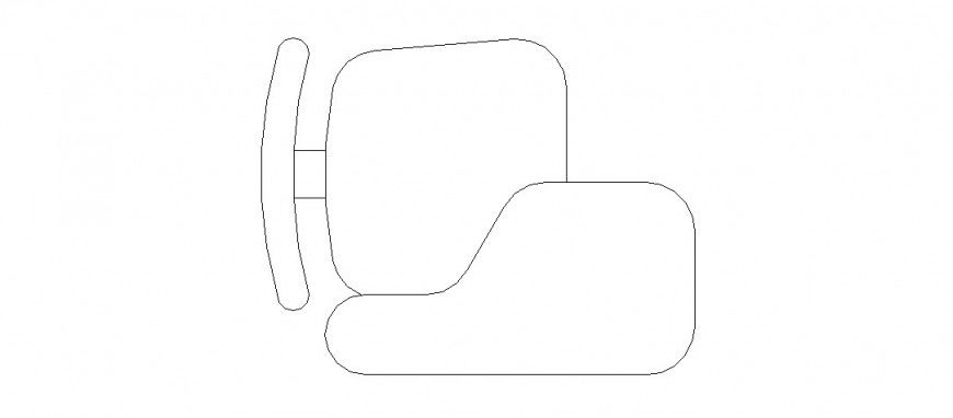 Student desk chair elevation block cad drawing details dwg file