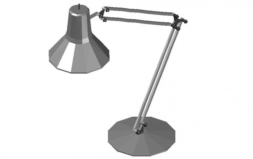 Study and table lamp detailing dwg file