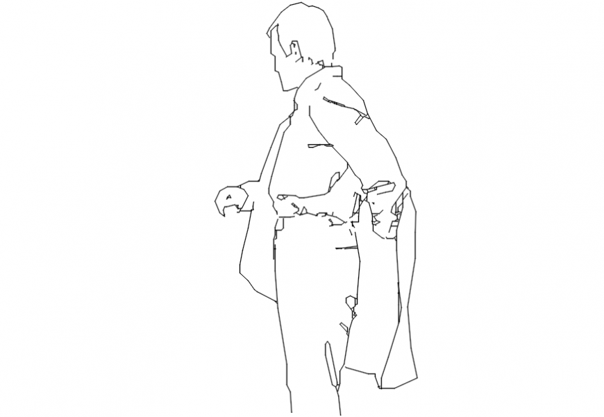 stylist people plan dwg file