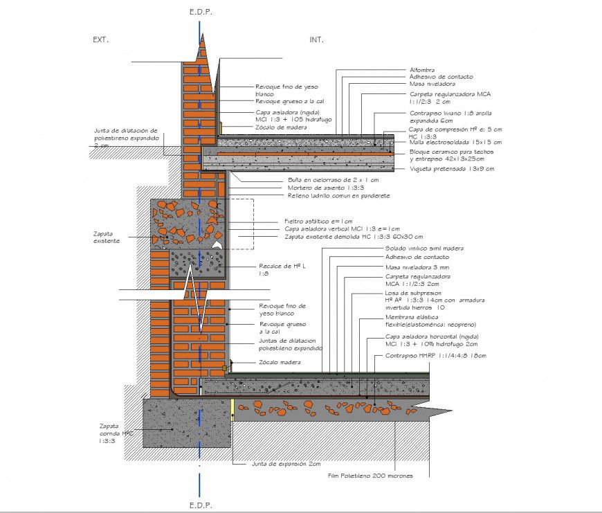 Sub murrains masonry section plan layout file
