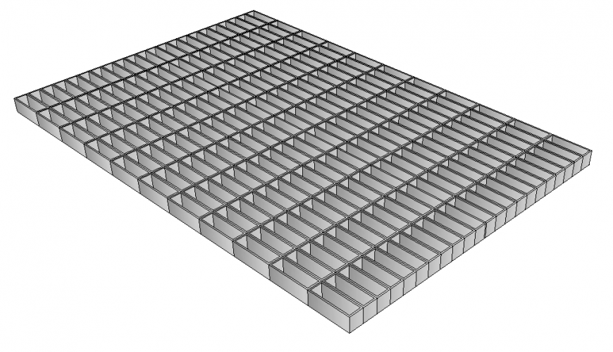 Sump Grate detail 3d model elevation CAD block SketchUp file